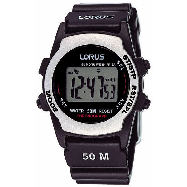 lorus digital alarm chronograph 50m - Moores Jewellers