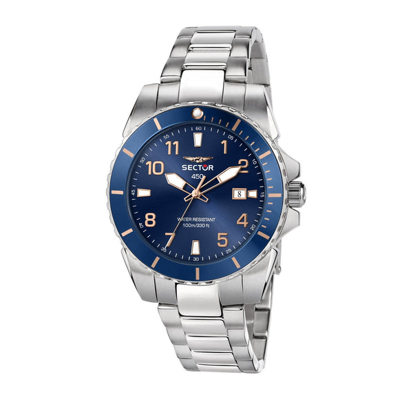 sector 450 43mm hand blue dial bracelet watch Moores Jewellers