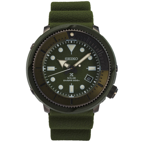 seiko prospex street series solar green stainless steel and