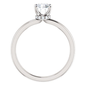 Moores Solitaire Diamond Engagement Ring with Lateral Halo
