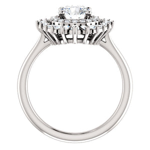 Moores Custom Made Diamond Cluster Style Engagement Ring