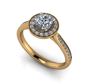 Bespoke Halo Style Diamond Engagement Ring by Moores