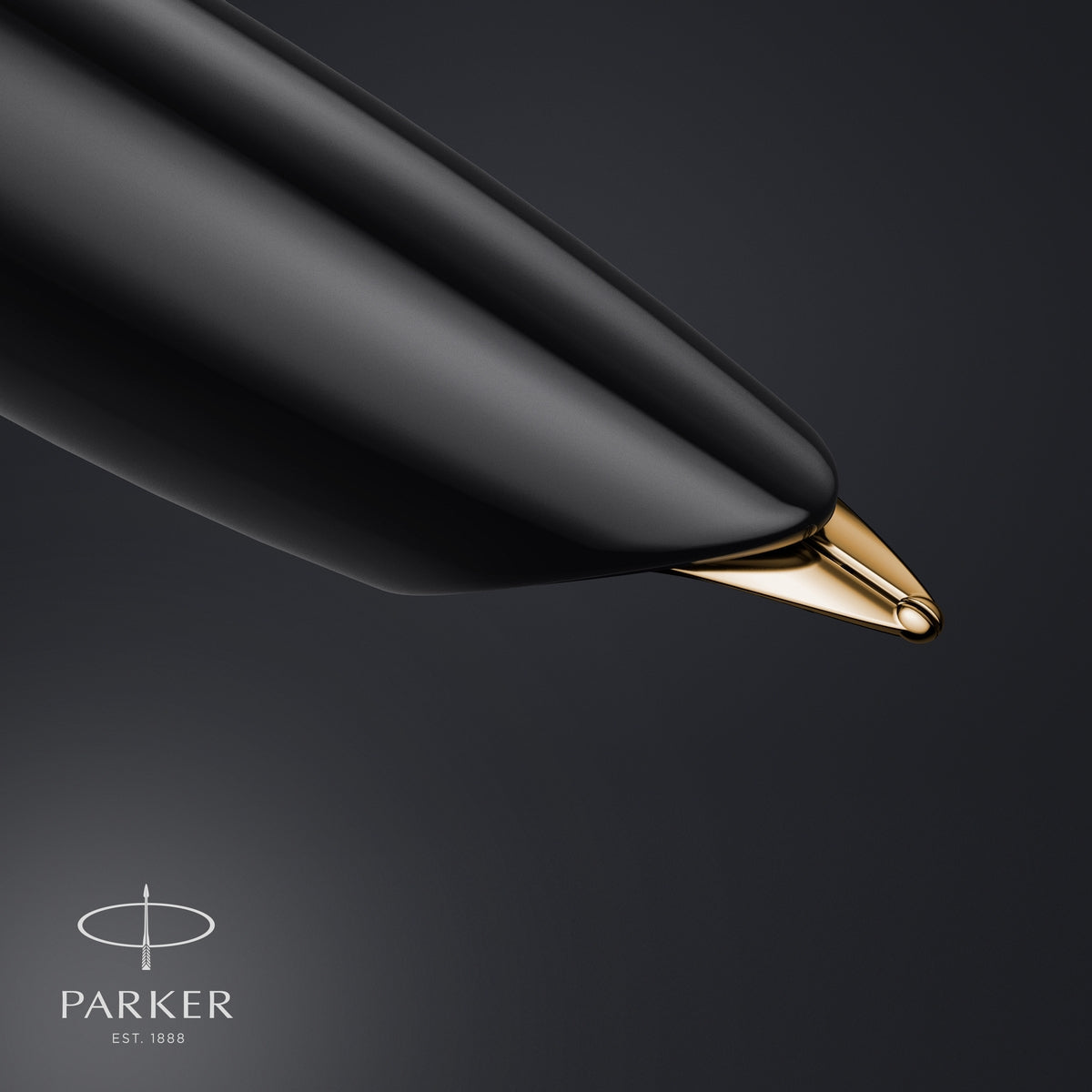 Parker 51 Fountain Pen, Resin, Black, 18k Gold, 2123512