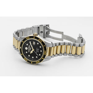 roamer rockshell mark3 scuba hand quartz wristwatch analog battery two tone