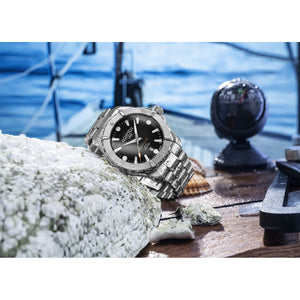 roamer deep sea 200 gents 3 hand  date quartz wristwatch  analog  battery watch
