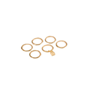 uno de 50 prisoner 17.5mm ring in metal mix coated in gold