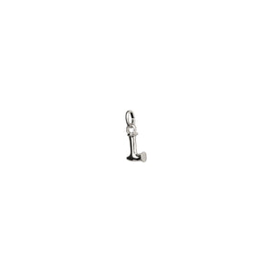 uno de 50 hang me  letter l 1.5mm silver plated metal alloy charm
