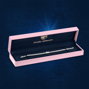 chiara ferragni cuoircino neon bracelet pink enamel ipg wh cz 16cm+ ext