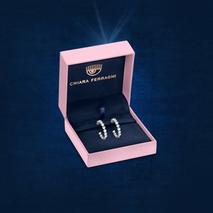 chiara ferragni chain earrings chain with blue stone