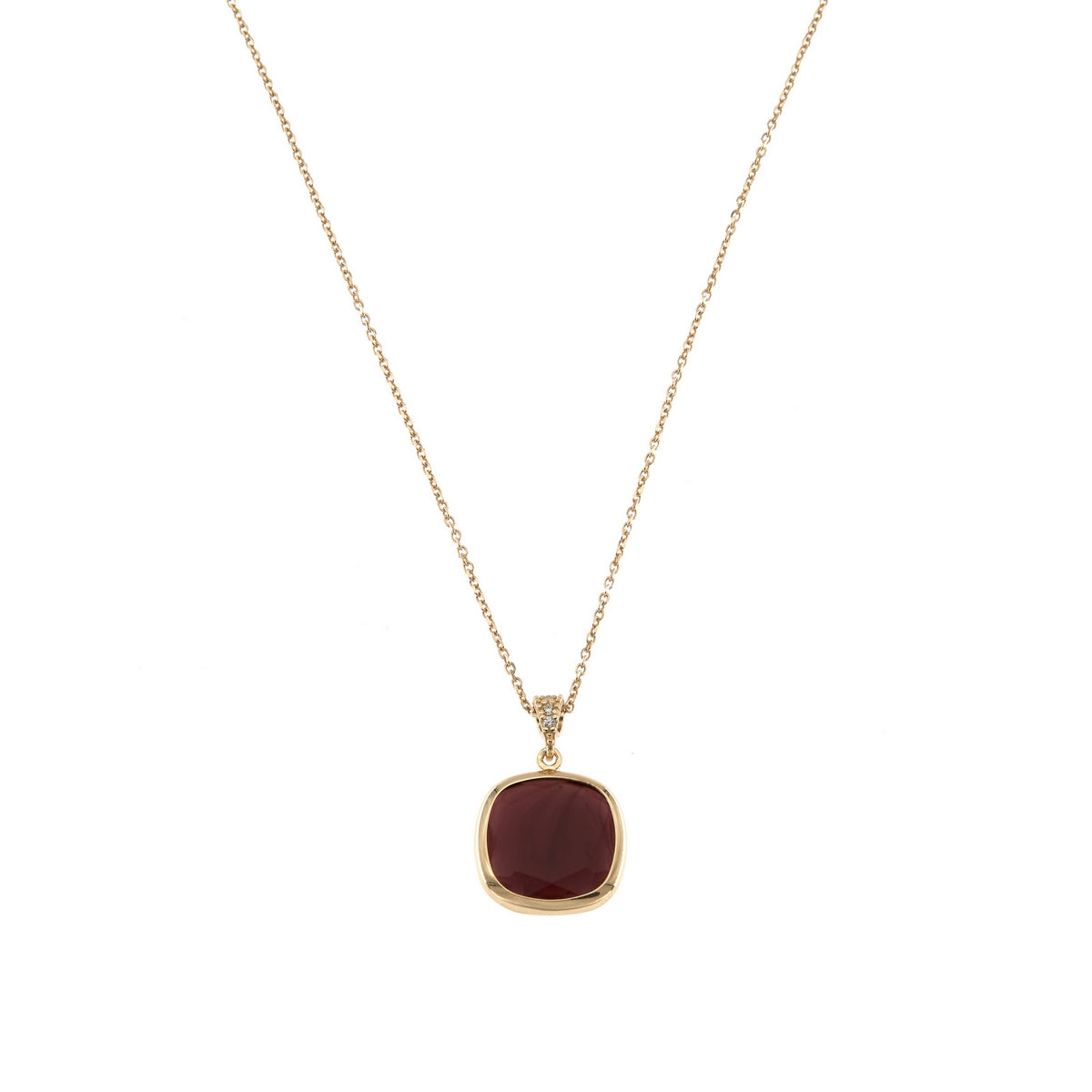 aquaforte caramelle reverse necklace with brandy milky  faceted venitian glass