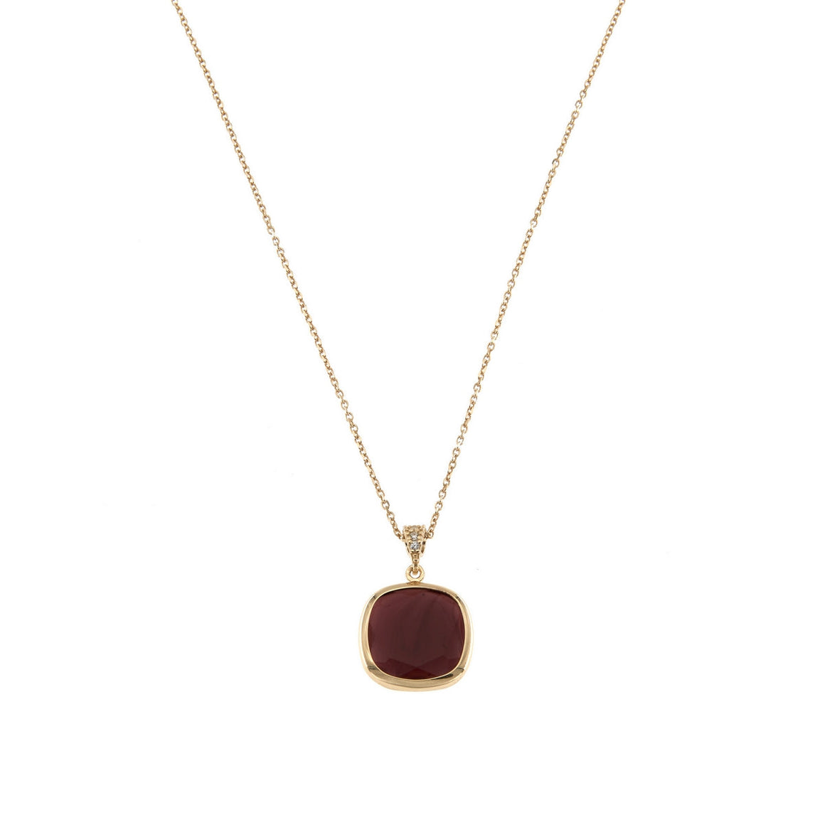 aquaforte caramelle reverse necklace with brandy milky  faceted venitian glass