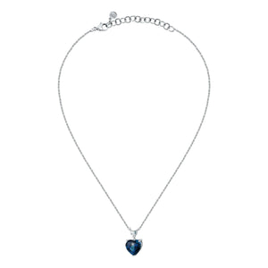 chiara ferragni diamond heart pendant 38cm + 4cm 1 blue and 1 white heart stones