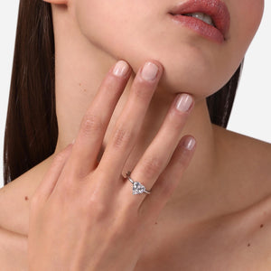 chiara ferragni love parade silver enamel  ring size q