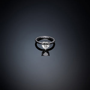 chiara ferragni love parade silver enamel  ring size q