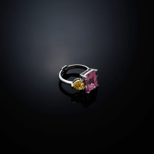 chiara ferragni princess rainbow ring 3 stone 16mm