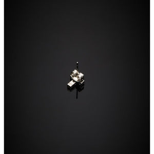 chiara ferragni croci earring cross with wh cz+rh plated 9mm