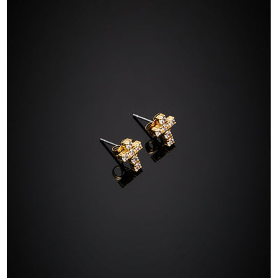 【HYERES LOR】24SS★ H Subni SV(C) Cross One Touch Earrings CURVED WAVE HOOPS EARRINGS WITH HANDSET STONES – Joanna