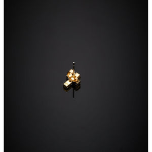 chiara ferragni croci earring cross with wh cz+yg plated 9mm