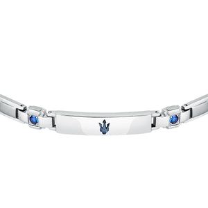 maserati jewels sapphire bracelet ip blu+lg blu gem. 18+3.5cm