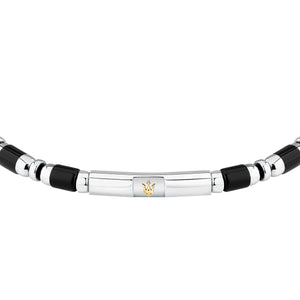 maserati jewels iconic bracelet blk agate & ip yg 19+3cm