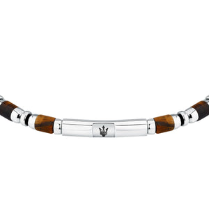 maserati jewels iconic bracelet tiger eye sto.&ip blk 19+3cm