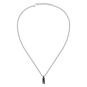 maserati jewels sapphire pendant w/ lg.blu gem.&ip blk 45+5