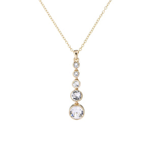 crystal flow gold plated pendant