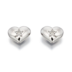 suri  diamond heart stud earring
