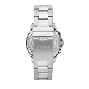 sector  adv2500 43mm chronograph black dial bracelet watch