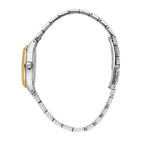 maserati attrazione 30mm 3h silver dial stainless steel & yellow gold bracelet