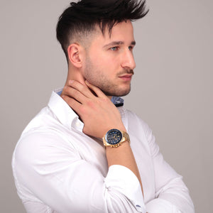 maserati sfida 44mm chr blue dial br yg