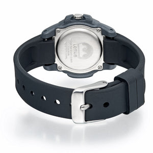 lorus quartz kids white dial black silicone strap