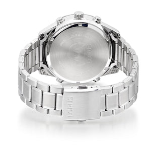 lorus quartz dual time stainless steel black dial black bezel bracelet watch