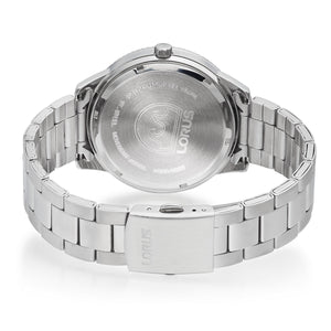 lorus solar gents stainless steel blue dial bracelet watch