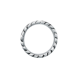 sector row ring stainless steel & black enamel finish 23mm