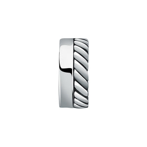 sector row ring stainless steel & black enamel finish 23mm