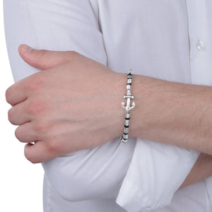 sector marine bracelet stainless steel  &  pvd black & brown 19 & 3cm