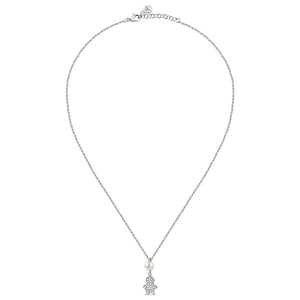 perla rose pack pend cz+pearl 925 38+4cm