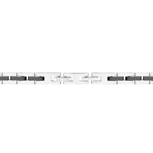 sector ceramic bracelet black  &  shiny stainless steel 220mm