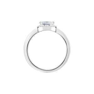 tesori ring 925 w/white cushion cz s.14