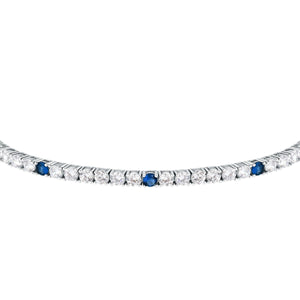 tesori bracelet 925 silver white & sapphire solo cz 19cm