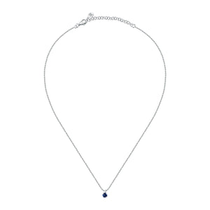 morellato silver tesori recycled 925 silver blue cz necklace 40+5