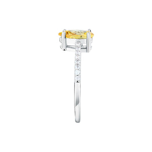 morellato silver tesori recycled 925 silver ylw drop cz ring 16