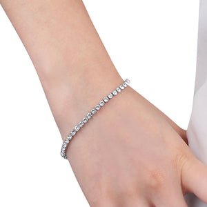 sector woman jewels tennis collection white stone set bracelet