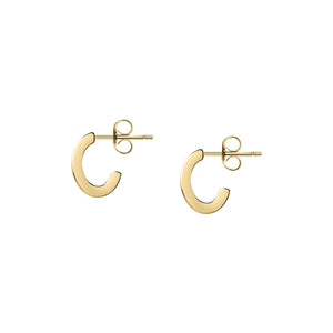 morellato 18k gold plated creole earrings +ip gold w/crystal