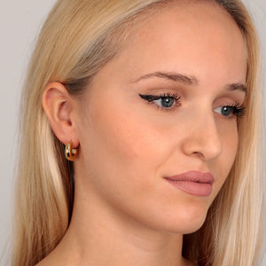 morellato 18k gold plated creole earrings  + ip gold