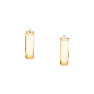 morellato 18k gold plated creole earring hoop stainless steel yg 2cm