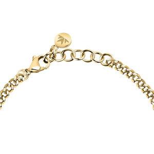 morellato 18k gold plated poetica bracelet + white crystals 16+3cm