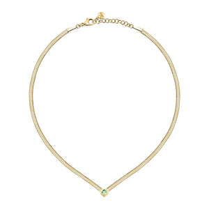 morellato 18k gold plated gioia necklace stainless steel yg crystal 38+4cm