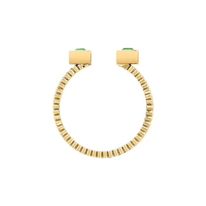morellato 18k gold plated gioia ring stainless steel yg crystal sz12